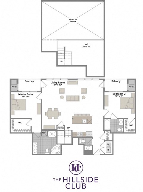 2 bed 2 bath B at Hillside Club Apartments, Livingston